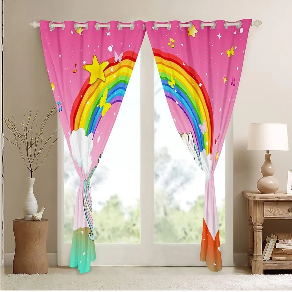 Colorful Rainbow Curtains